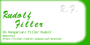 rudolf filler business card